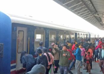 १६ महिनापछि परीक्षणका लागि गुडाइयो रेल