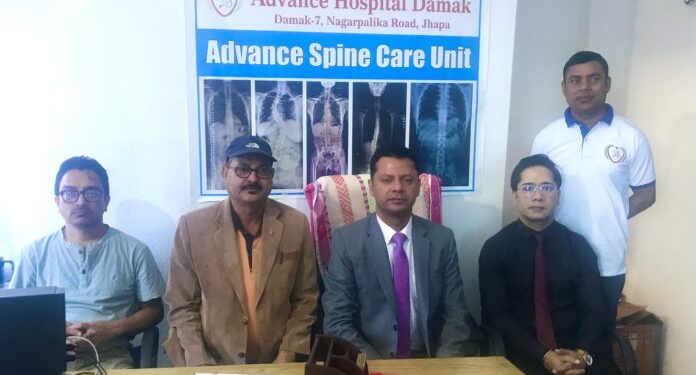 एड्भान्स अस्पतालद्वारा स्पाईन केयर युनिट सञ्चालन