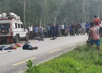 झापाको धरमपुरमा दुर्घटना, २ जनाको मृत्यु