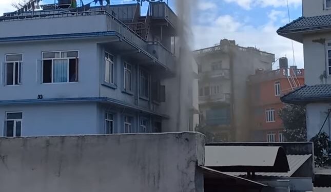 जाेरपाटीमा बाेरिङ खन्दा निस्कियाे मिथेन ग्यास