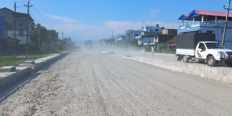 बजेट अभावमा पाडाजुङ्गी–गौरीगञ्ज सडक अलपत्र