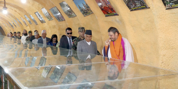 राष्ट्रपति पौडेलबाट शालिग्राम सङ्ग्रहालयको अवलोकन