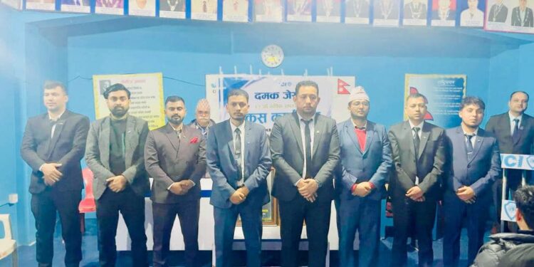 दमक जेसीजको अध्यक्षमा अधिकारी निर्वाचित