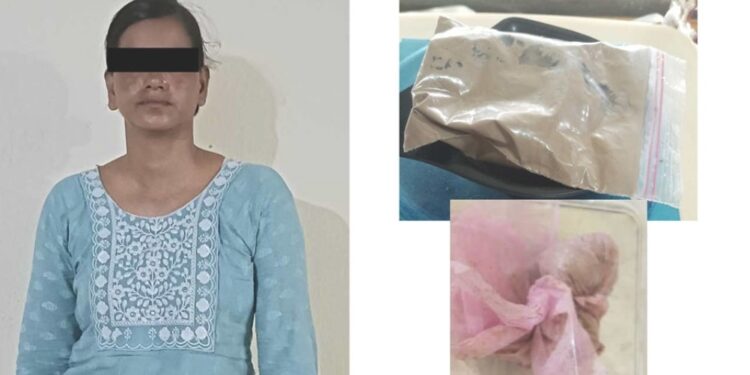 भद्रपुरको कचनकवल  बाट ब्राउन सुगर सहित एक महिला पक्राउ ।