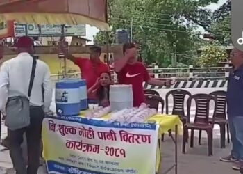 बुटवलमा अत्यधिक गर्मी बढेपछी  खृस्टियन युथक्लव रुपन्देहिले मोहिपानी बितरण गरेको छ ।