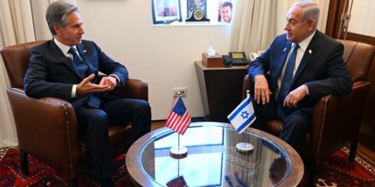 मन्त्री एन्टोनी ब्लिन्केनले मानवीय सहायता बढाउन इजरायलका प्रधानमन्त्री बेन्जामिननेतन्याहुलाई दबाव ।