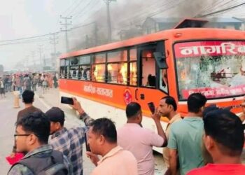 ईटहरीको सान्तिचौकमा बषको ठक्करबाट एकजना साईकल यात्रीको मृत्यु ।