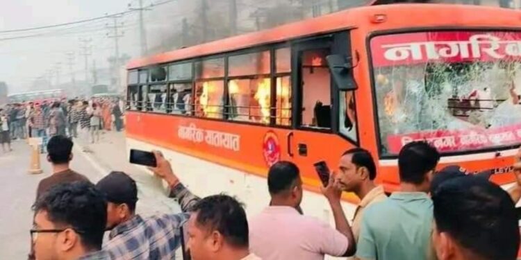 ईटहरीको सान्तिचौकमा बषको ठक्करबाट एकजना साईकल यात्रीको मृत्यु ।