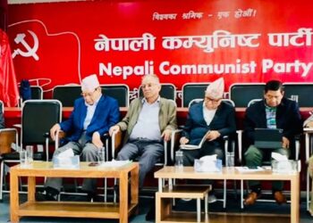 नेपाली कम्युनिष्ट पार्टीको छैटॅौ पुर्ण बैठक पेरिसडॅाडामा शुरु ।